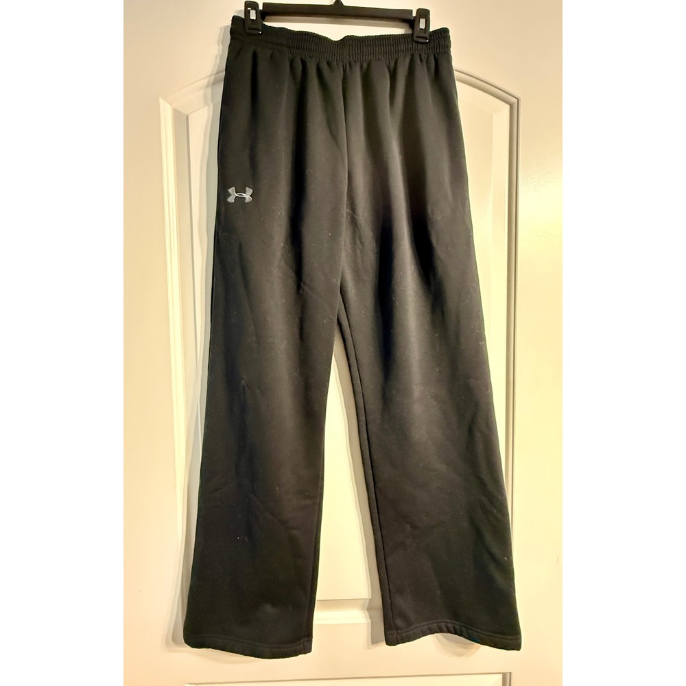 Under Armour Sweatpants Medium Black Loose Fit Straight Leg Drawstring Gorpcore